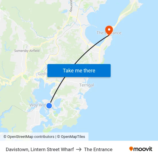 Davistown, Lintern Street Wharf to The Entrance map