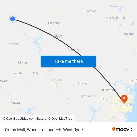 Orana Mall, Wheelers Lane to West Ryde map