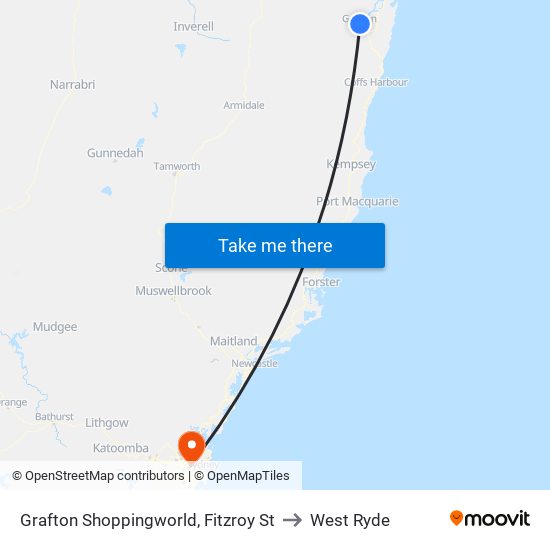 Grafton Shoppingworld, Fitzroy St to West Ryde map