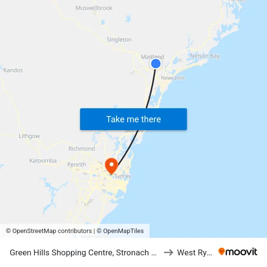 Green Hills Shopping Centre, Stronach Ave to West Ryde map