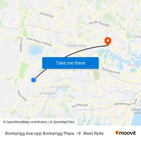 Bonnyrigg Ave opp Bonnyrigg Plaza to West Ryde map