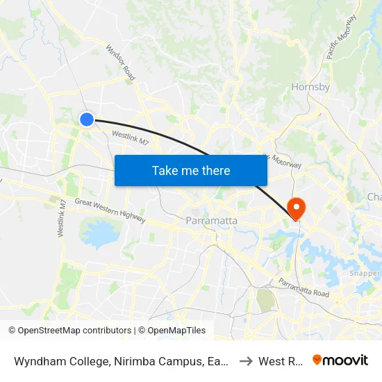 Wyndham College, Nirimba Campus, Eastern Rd to West Ryde map