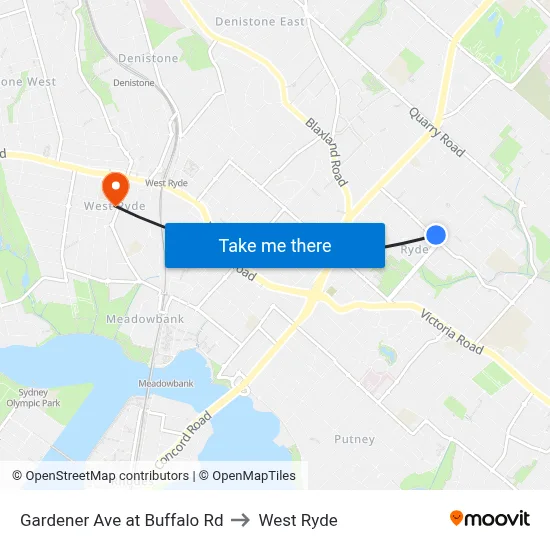 Gardener Ave at Buffalo Rd to West Ryde map