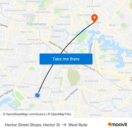 Hector Street Shops, Hector St to West Ryde map