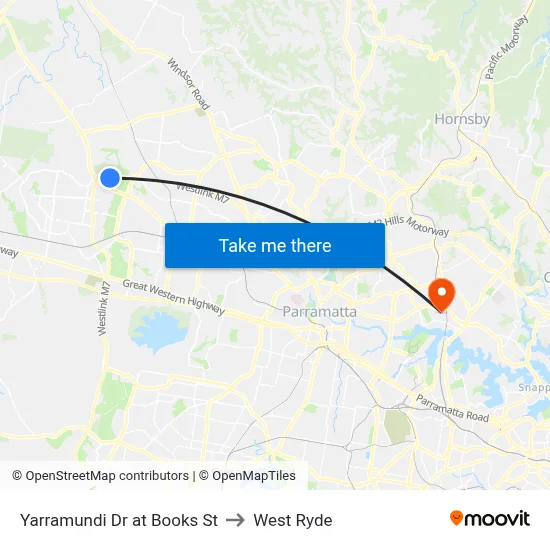 Yarramundi Dr at Books St to West Ryde map