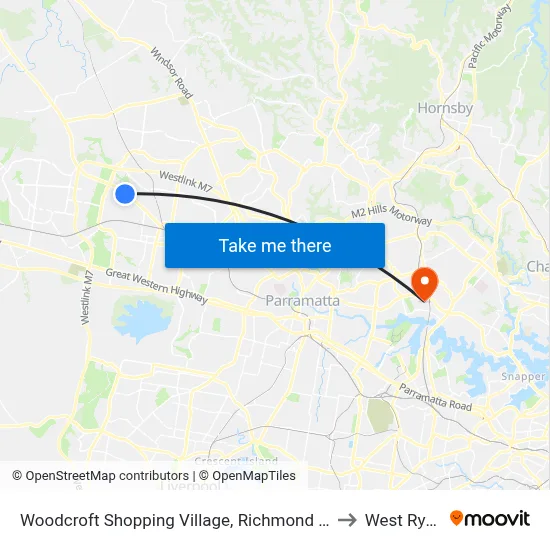 Woodcroft Shopping Village, Richmond Rd to West Ryde map