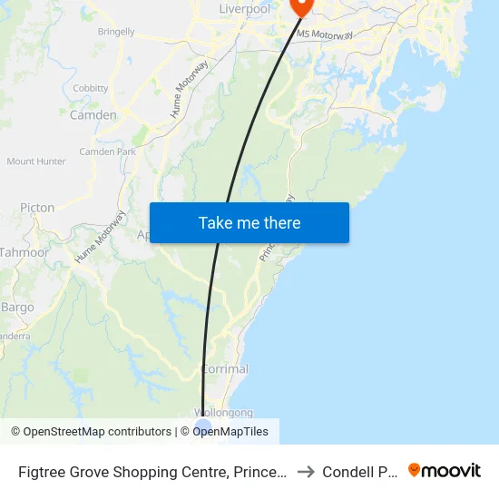 Figtree Grove Shopping Centre, Princes Hwy to Condell Park map