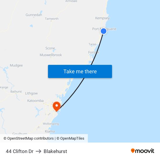 44 Clifton Dr to Blakehurst map