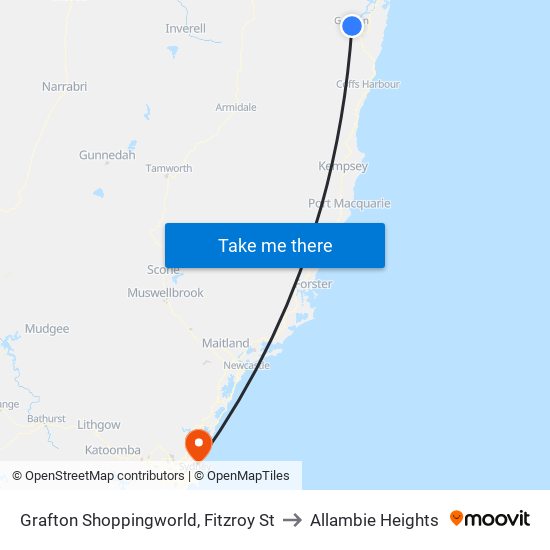 Grafton Shoppingworld, Fitzroy St to Allambie Heights map