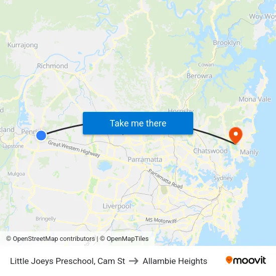 Little Joeys Preschool, Cam St to Allambie Heights map