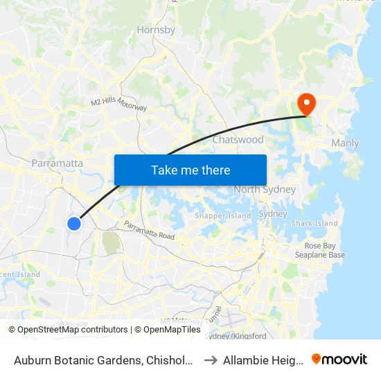 Auburn Botanic Gardens, Chisholm Rd to Allambie Heights map
