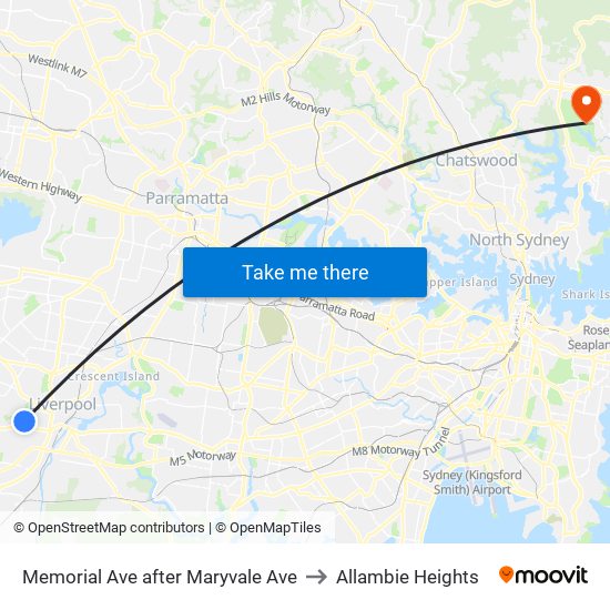 Memorial Ave after Maryvale Ave to Allambie Heights map