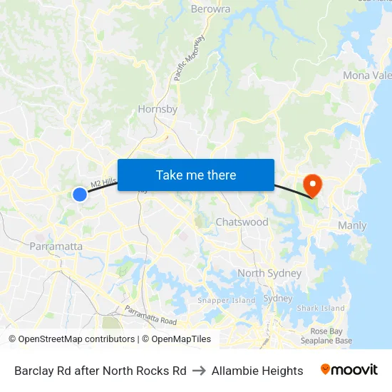 Barclay Rd after North Rocks Rd to Allambie Heights map