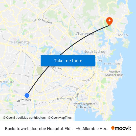 Bankstown-Lidcombe Hospital, Eldridge Rd to Allambie Heights map