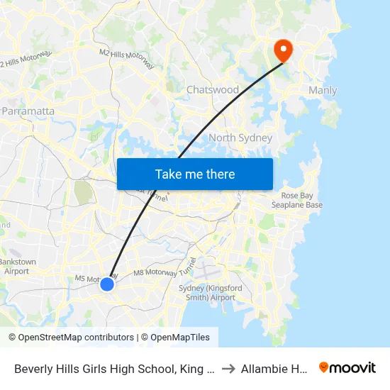 Beverly Hills Girls High School, King Georges Rd to Allambie Heights map