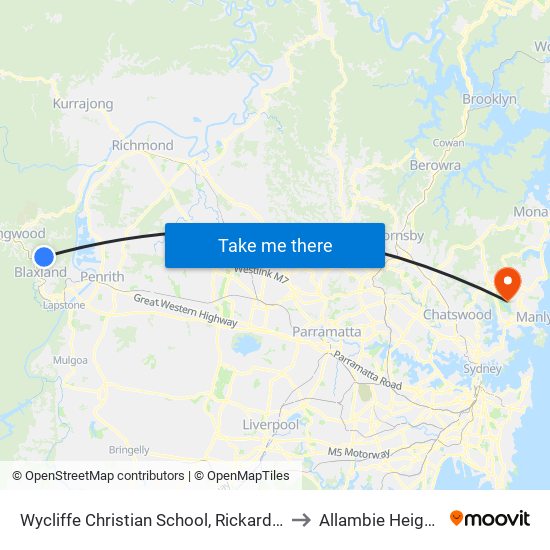 Wycliffe Christian School, Rickard Rd to Allambie Heights map