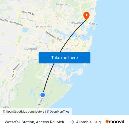 Waterfall Station, Access Rd, McKell Av to Allambie Heights map