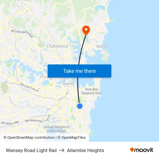 Wansey Road Light Rail to Allambie Heights map