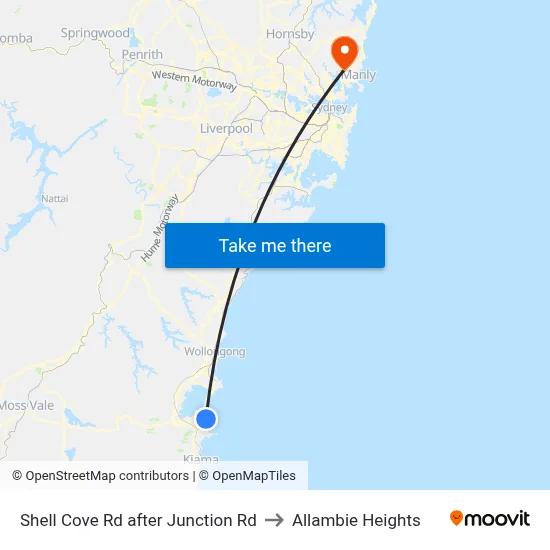 Shell Cove Rd after Junction Rd to Allambie Heights map