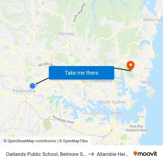 Oatlands Public School, Belmore St East to Allambie Heights map