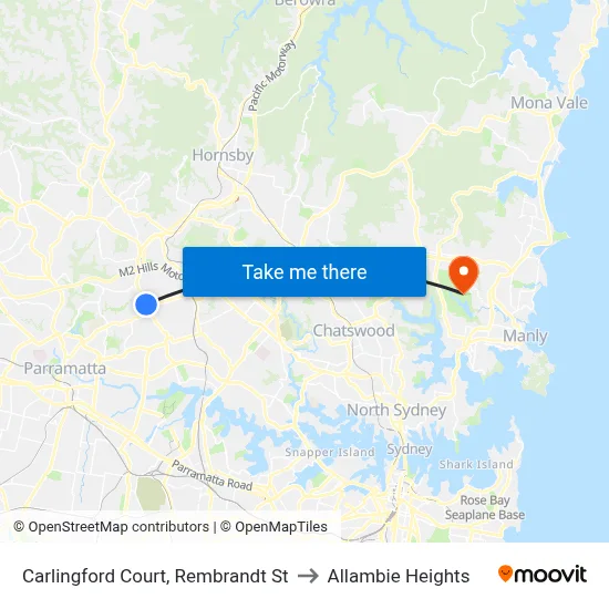 Carlingford Court, Rembrandt St to Allambie Heights map