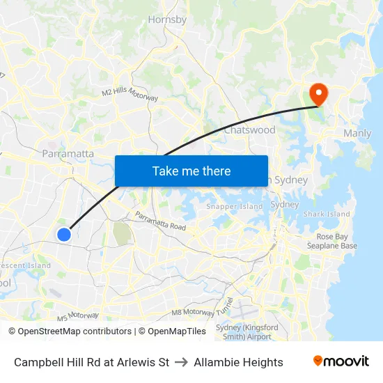 Campbell Hill Rd at Arlewis St to Allambie Heights map