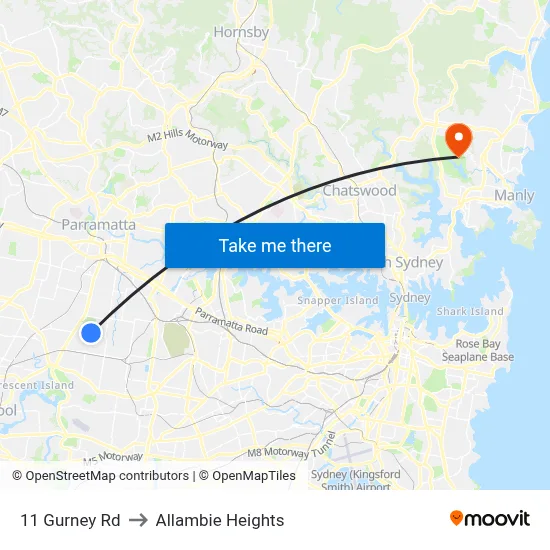 11 Gurney Rd to Allambie Heights map