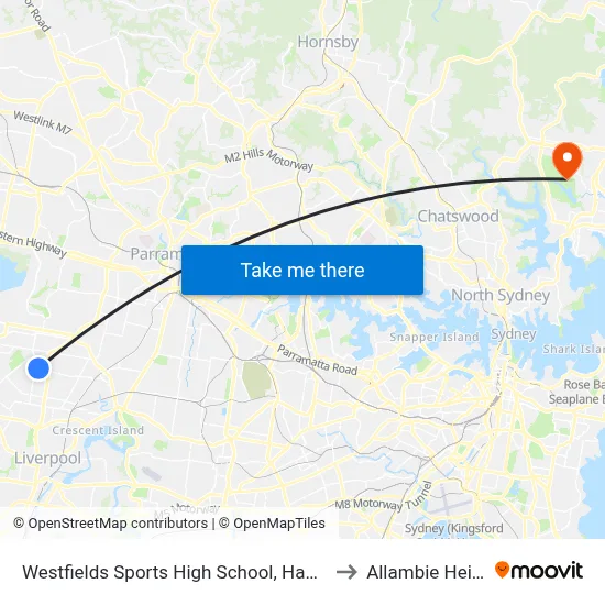 Westfields Sports High School, Hamilton Rd to Allambie Heights map