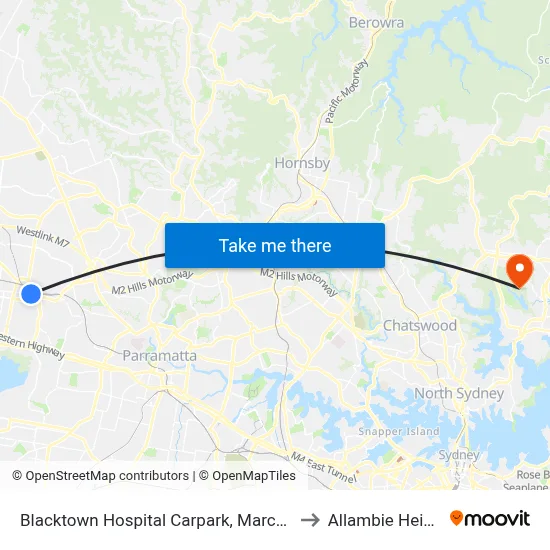 Blacktown Hospital Carpark, Marcel Cres to Allambie Heights map
