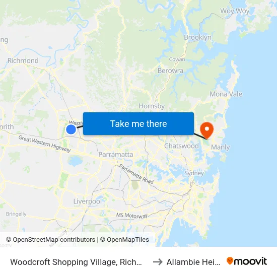 Woodcroft Shopping Village, Richmond Rd to Allambie Heights map