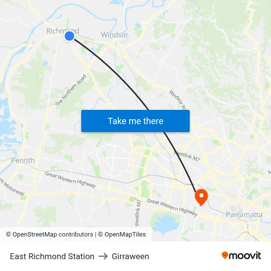 East Richmond Station to Girraween map