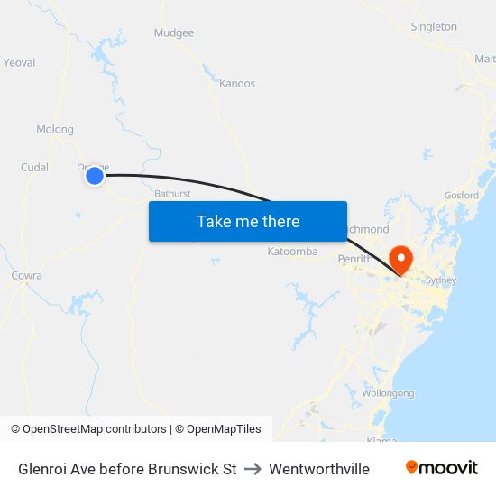 Glenroi Ave before Brunswick St to Wentworthville map