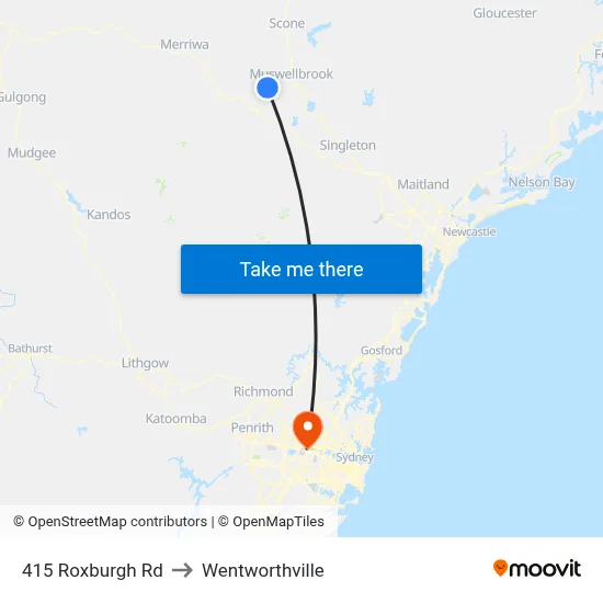 415 Roxburgh Rd to Wentworthville map