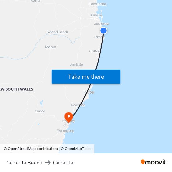 Cabarita Beach to Cabarita map