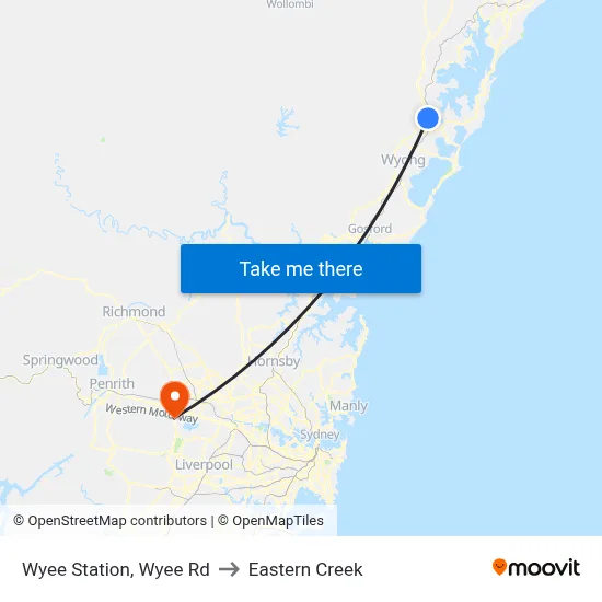 Wyee Station, Wyee Rd to Eastern Creek map