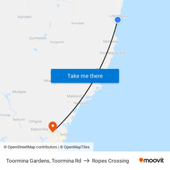 Toormina Gardens, Toormina Rd to Ropes Crossing map