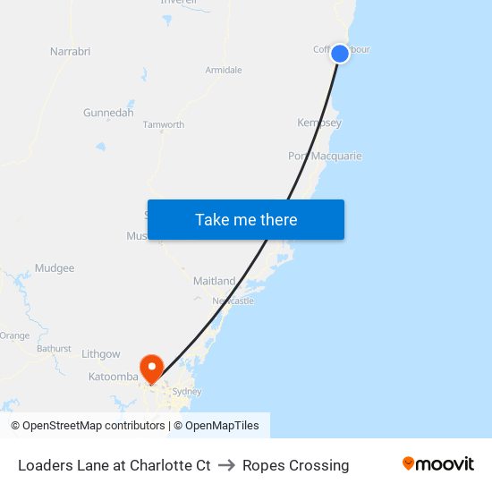 Loaders Lane at Charlotte Ct to Ropes Crossing map