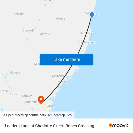 Loaders Lane at Charlotte Ct to Ropes Crossing map