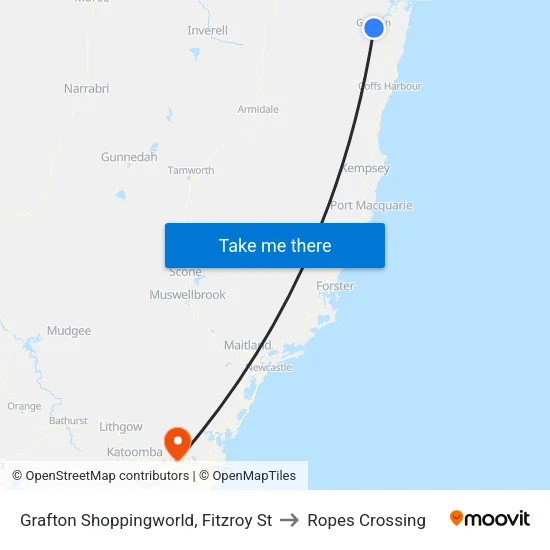 Grafton Shoppingworld, Fitzroy St to Ropes Crossing map