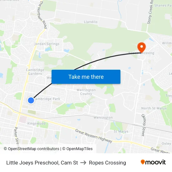 Little Joeys Preschool, Cam St to Ropes Crossing map