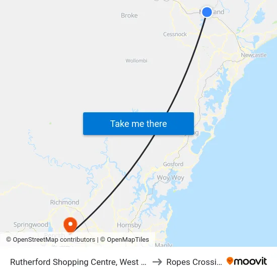 Rutherford Shopping Centre, West Mall to Ropes Crossing map