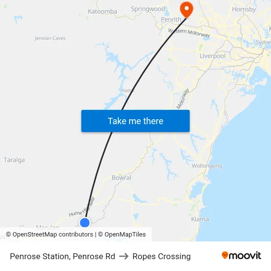 Penrose Station, Penrose Rd to Ropes Crossing map