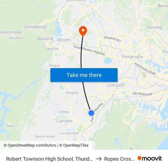 Robert Townson High School, Thunderbolt Dr to Ropes Crossing map