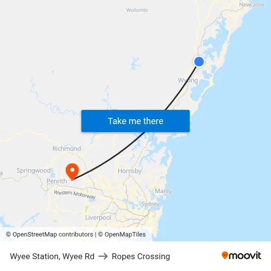 Wyee Station, Wyee Rd to Ropes Crossing map