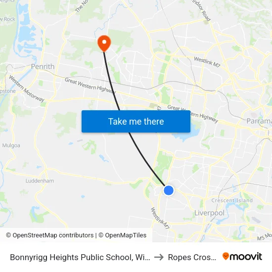 Bonnyrigg Heights Public School, Wilson Rd to Ropes Crossing map