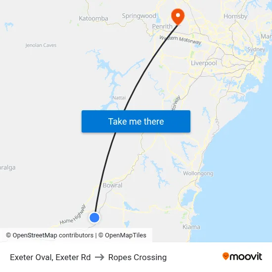 Exeter Oval, Exeter Rd to Ropes Crossing map
