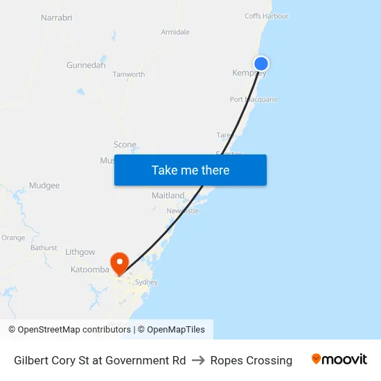 Gilbert Cory St at Government Rd to Ropes Crossing map
