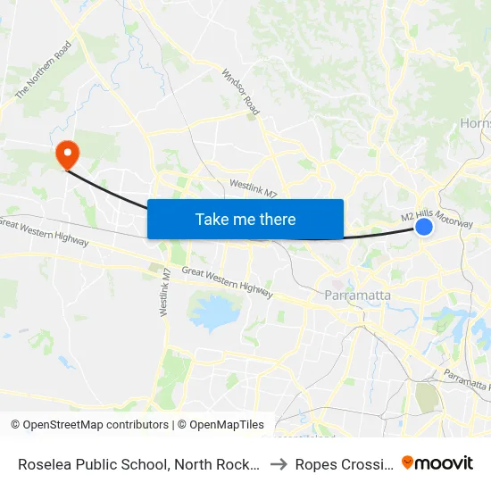 Roselea Public School, North Rocks Rd to Ropes Crossing map