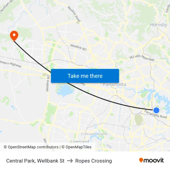 Central Park, Wellbank St to Ropes Crossing map