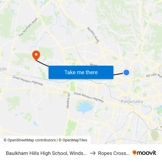 Baulkham Hills High School, Windsor Rd to Ropes Crossing map